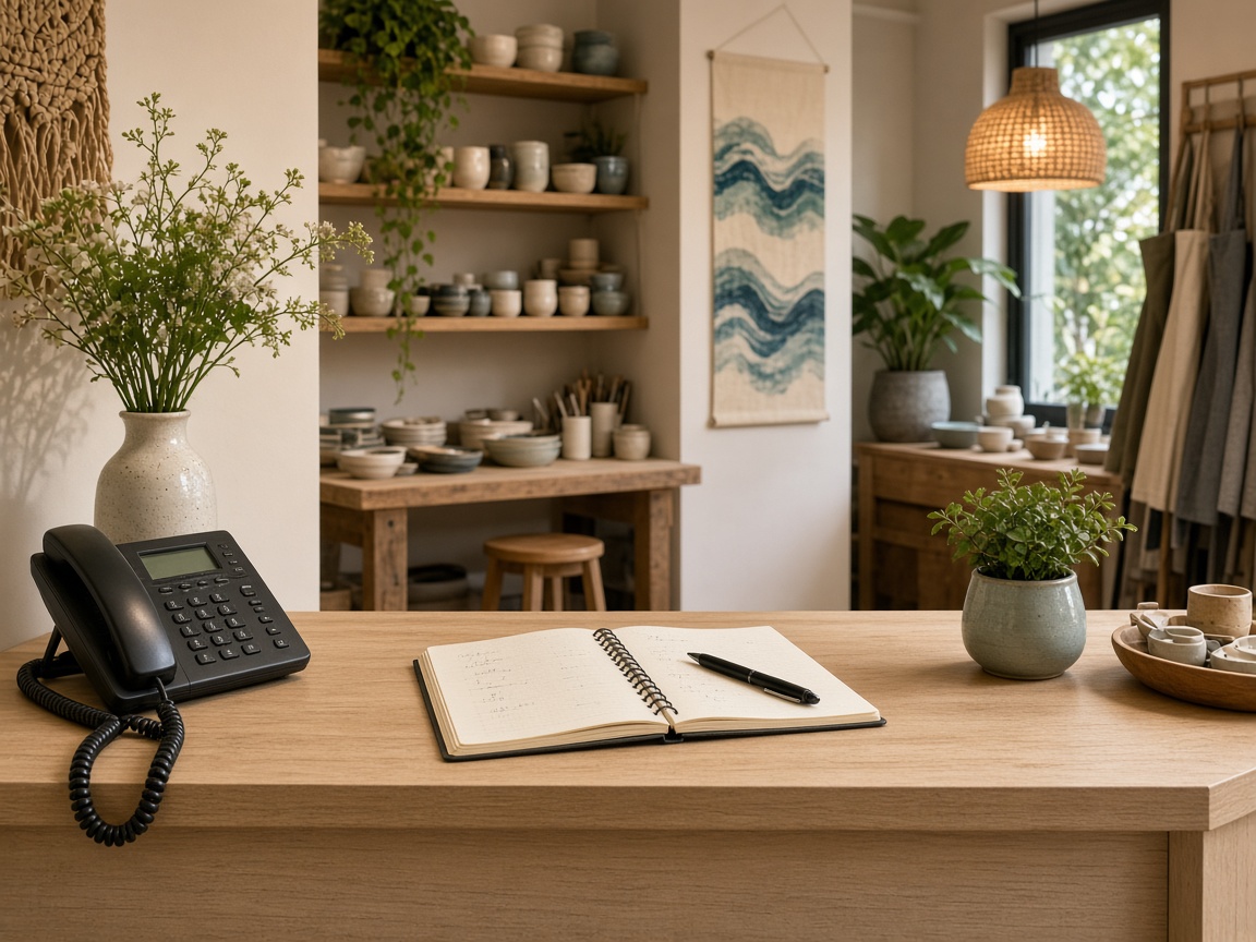 Contact desk at Willowwave Studio in Singapore