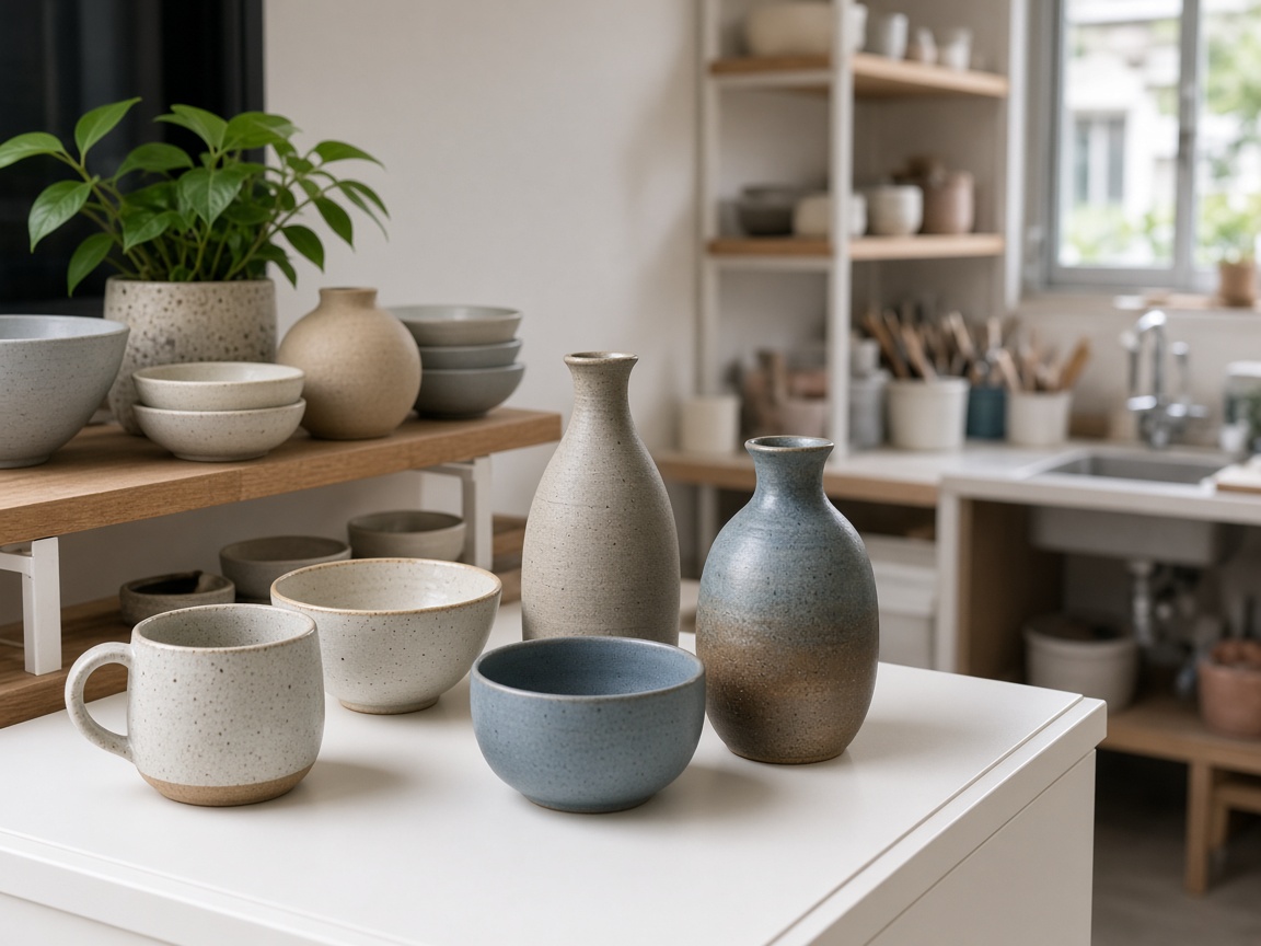 Retail pots at Willowwave Studio